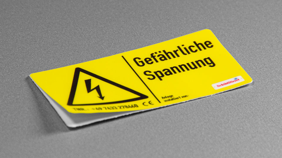 Industrieaufkleber, verschiedene Formen und Farben, Rohrmarkierungen, Maschinenaufkleber