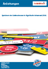 Lieferadressen speichern in SignStudio Advanced