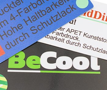 Bedruckte Kunststoffschilder